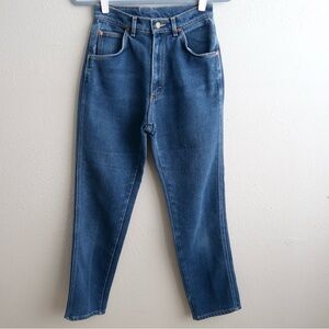 Vintage Lee Riders High Waist Tapered Mom Jeans Classic Blue Denim USA Style